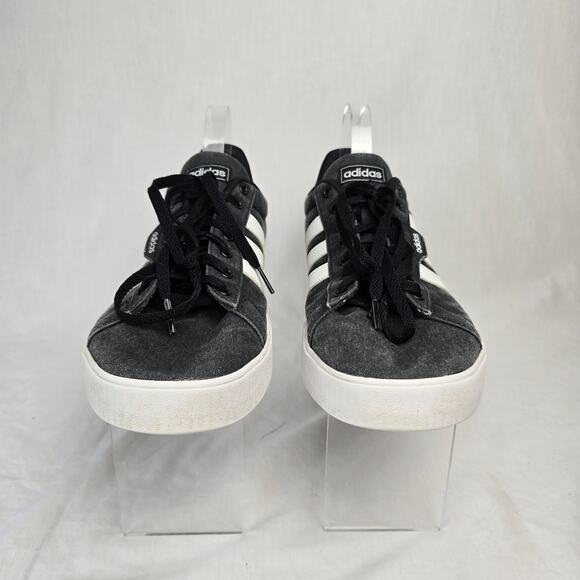 Adidas Canvas Sneakers Men's 13 Black White Stripe Lace Up FW7033 - Picture 4 of 13